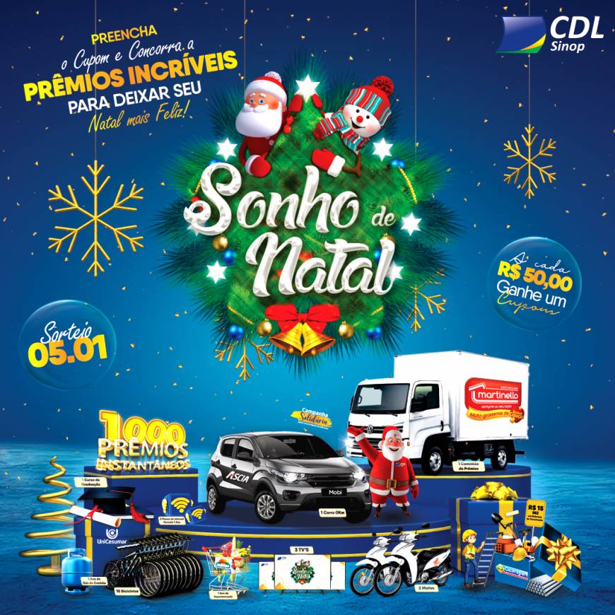 Sorteio Campanha Natal dos Sonhos 2022 – Santana 360 graus