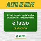 Email traz o título: Irregularidade no alvará de funcionamento está circulando em Sinop e é golpe 