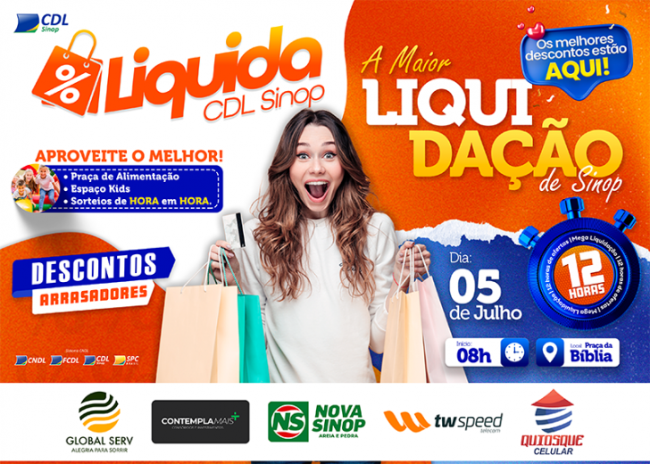 Liquída Sinop promete agitar a Praça da Bíblia com 12 horas de ofertas e atrações