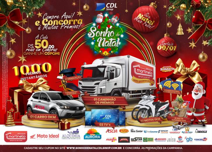 Campanha “Sonho de Natal 2025” segue até dia 9 de janeiro