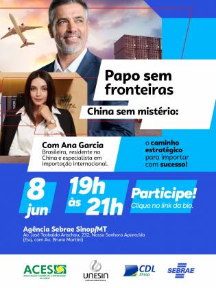 CDL Sinop é parceira de capacitação gratuita sobre mercados internacionais